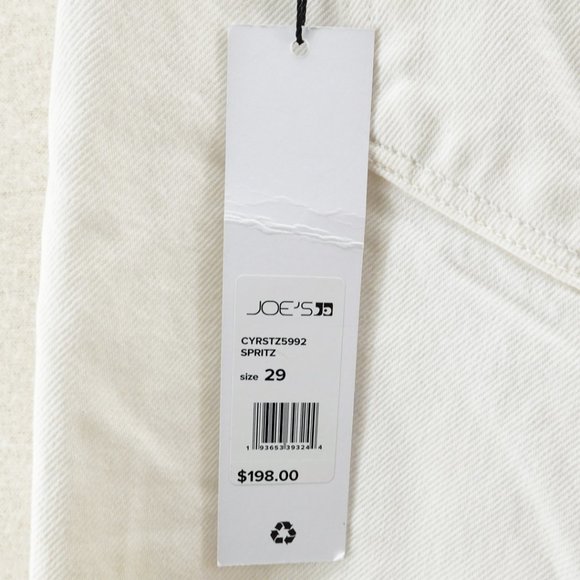 Joes Womens Scout Distressed Mid Rise Slim Boyfriend Cropped Jeans White - Picture 10 of 12